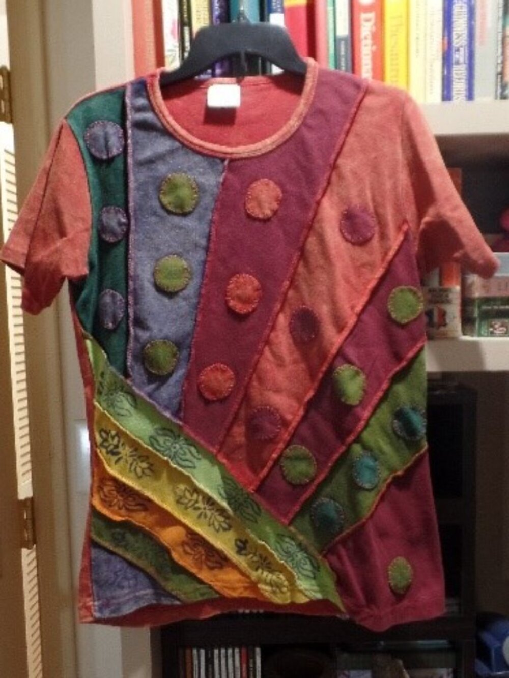Greater Good Network multi-colored geometric design top
